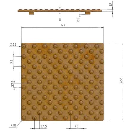 Corten-viimeistelydetalji